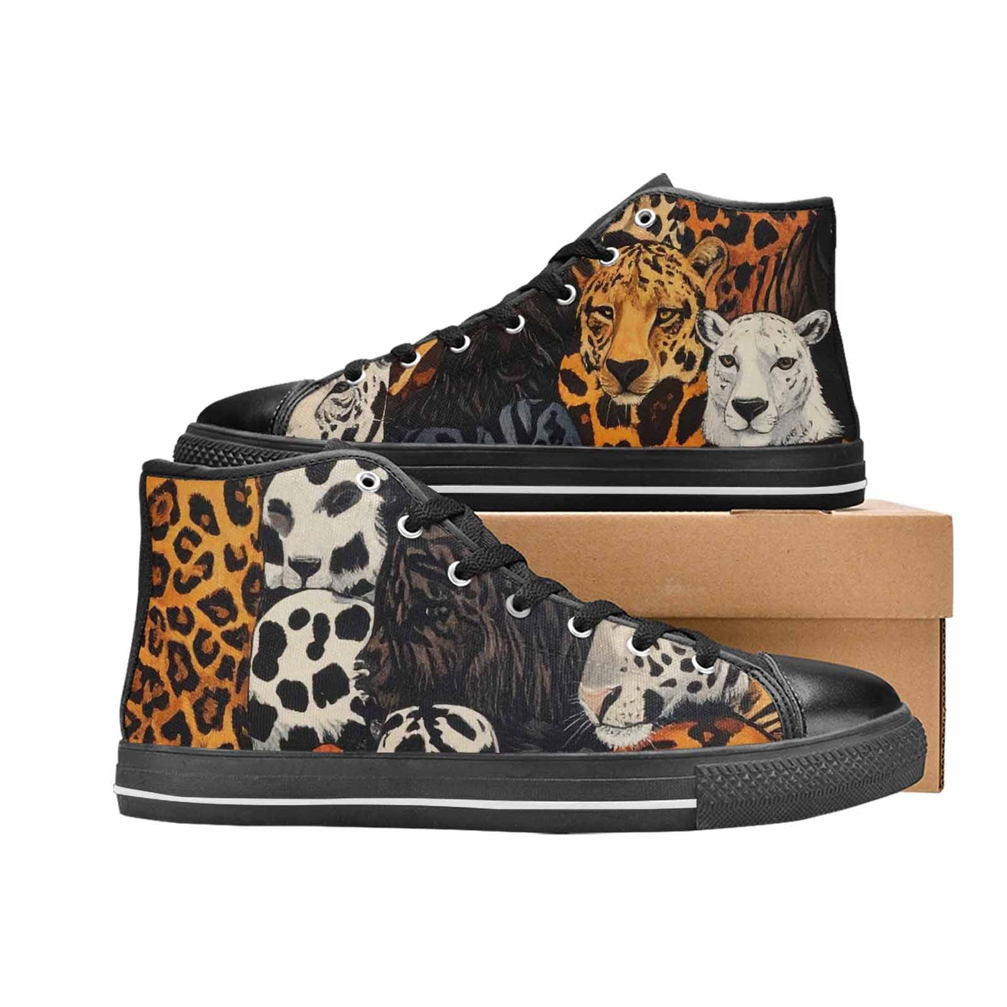 MEN'S Animal Print High Top Canvas Y2K Shoes