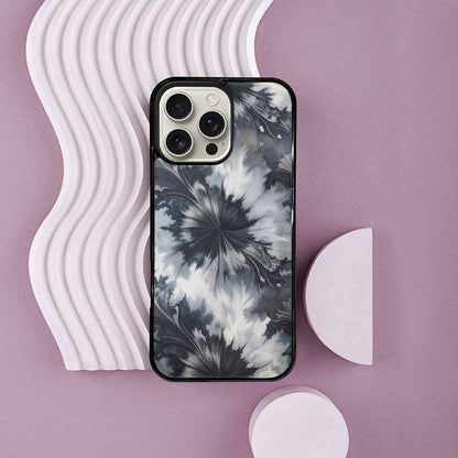 iPhone 16 Pro Max Case — Tie Dye Black And Gray Blended, Custom Art Phone Cover