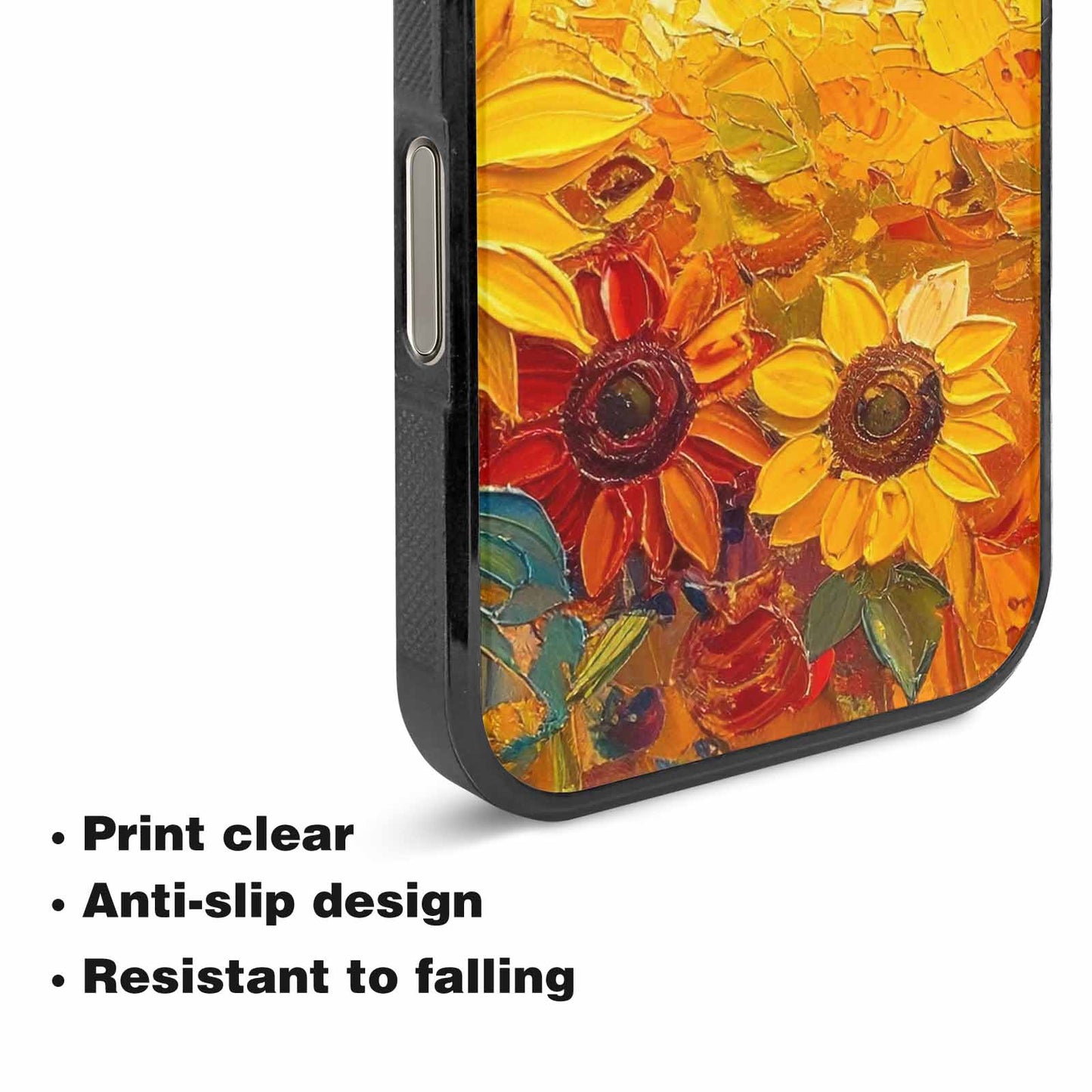 iPhone 16 Pro Case — Impressionist Sunflower Brushstroke Pattern Hundreds Of, Customized Protective Case