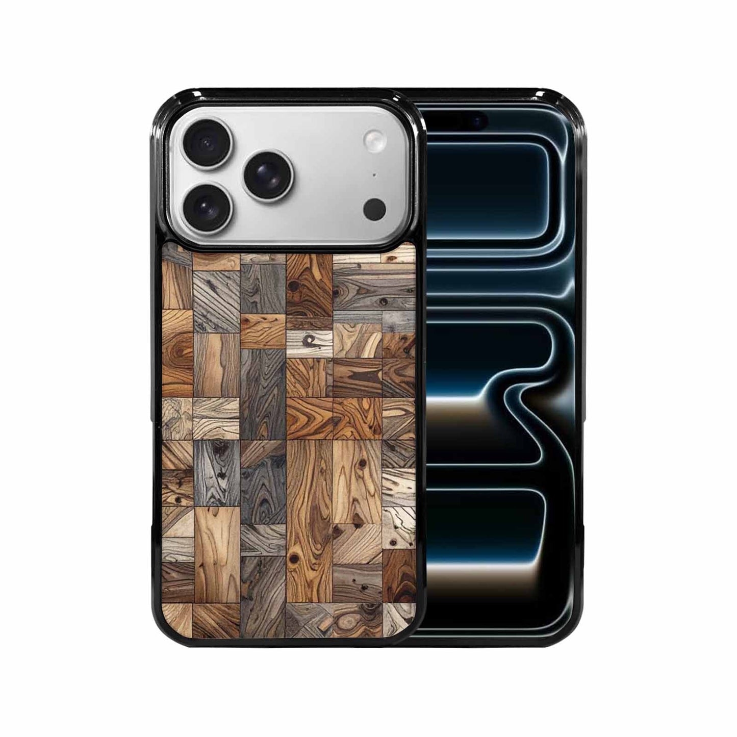 iPhone 17 Pro Max Case — Small Wood Grain Texture Original Art, Custom Phone Case