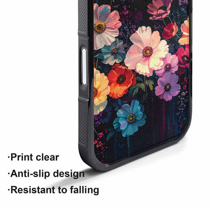 iPhone 17 Air Case — Shadowy Glitch Floral Pattern Hundreds Floral, Custom Printed Phone Case