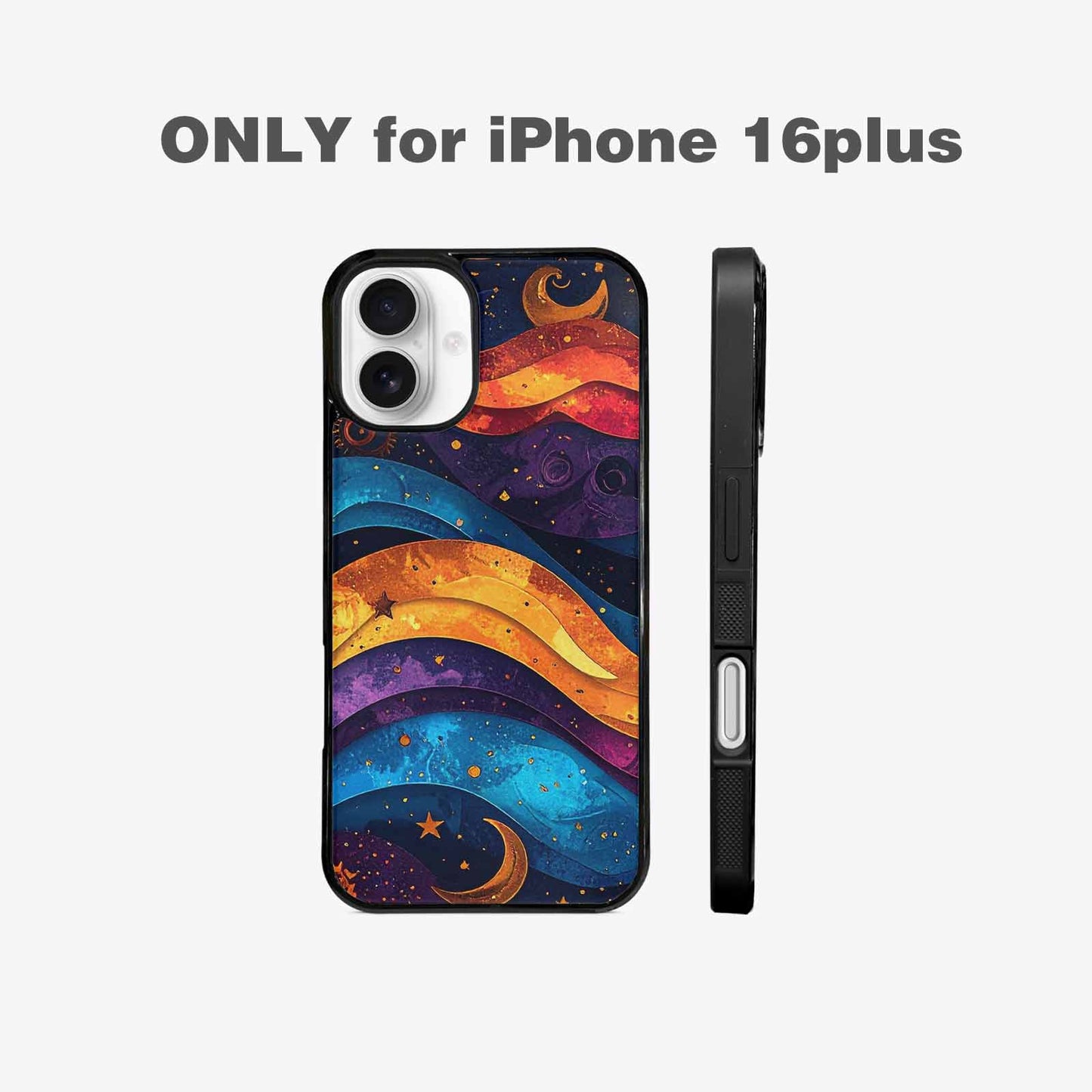 iPhone 16 Plus Case — Steampunk Galaxy Art Seamless Pattern Vibrant, Custom Phone Case