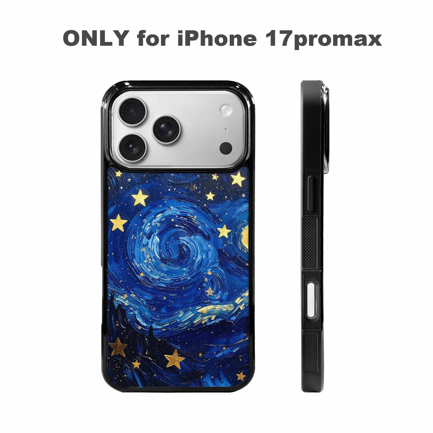 iPhone 17 Pro Max Case — Swirling Deep Blue Night Galaxy Space, Personalized Phone Case