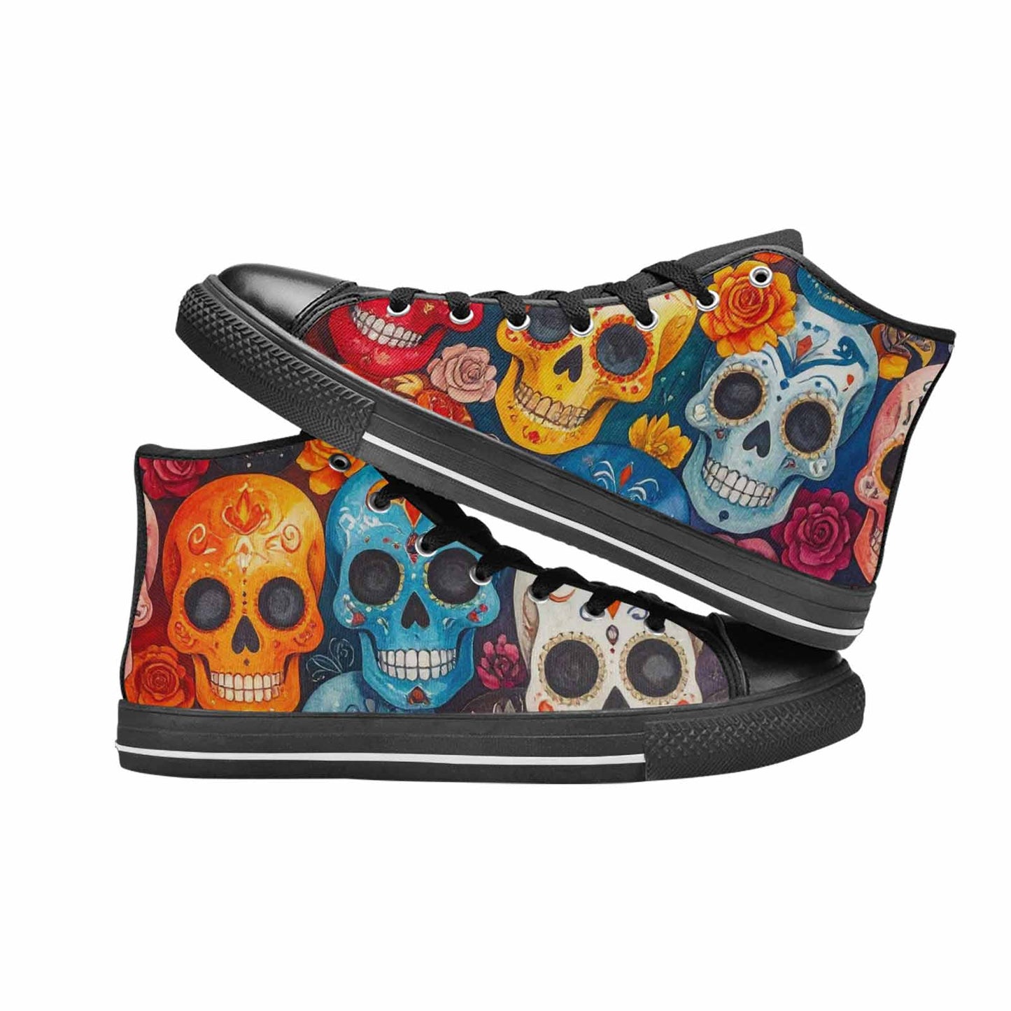 MEN'S Skull High Top Canvas Y2K Shoes