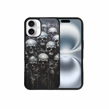 iPhone 16 Plus Case — Grey Dark Black And Grey Tones, Unique Phone Case Design