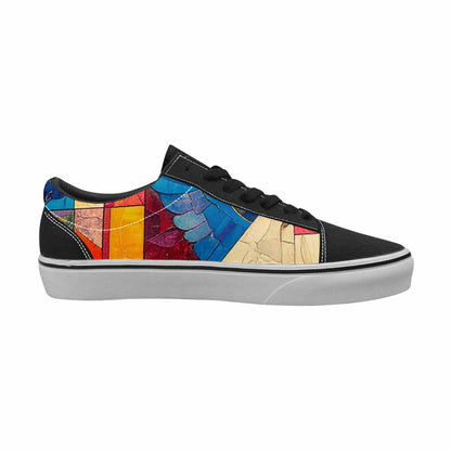 WOMEN'S Jesus Canvas Wearable Art Vibrant Chaos Original Art Sneakers