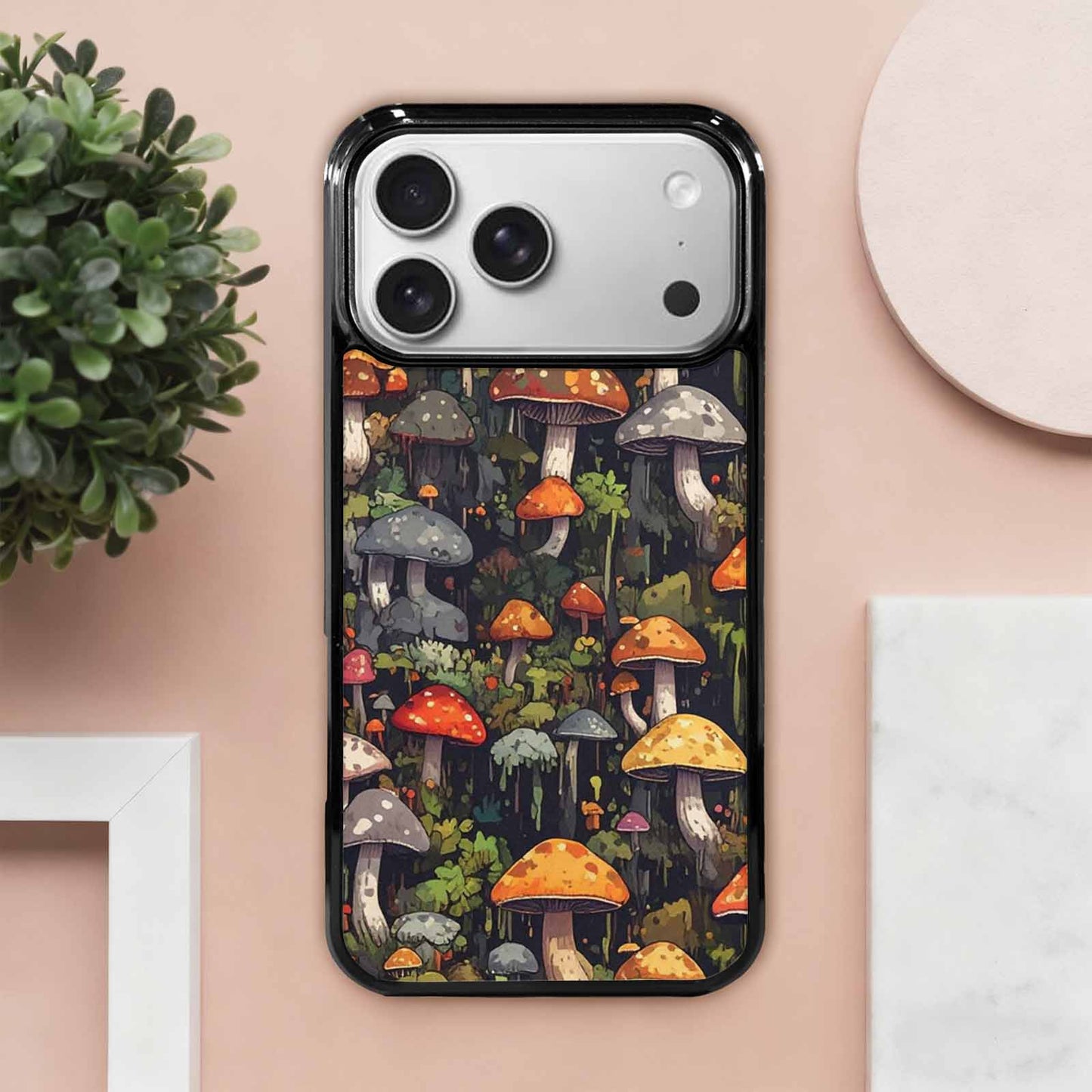 iPhone 17 Pro Max Case — Mushrooms Camomushrooms Patter Fcc Camo, Custom Printed Phone Case