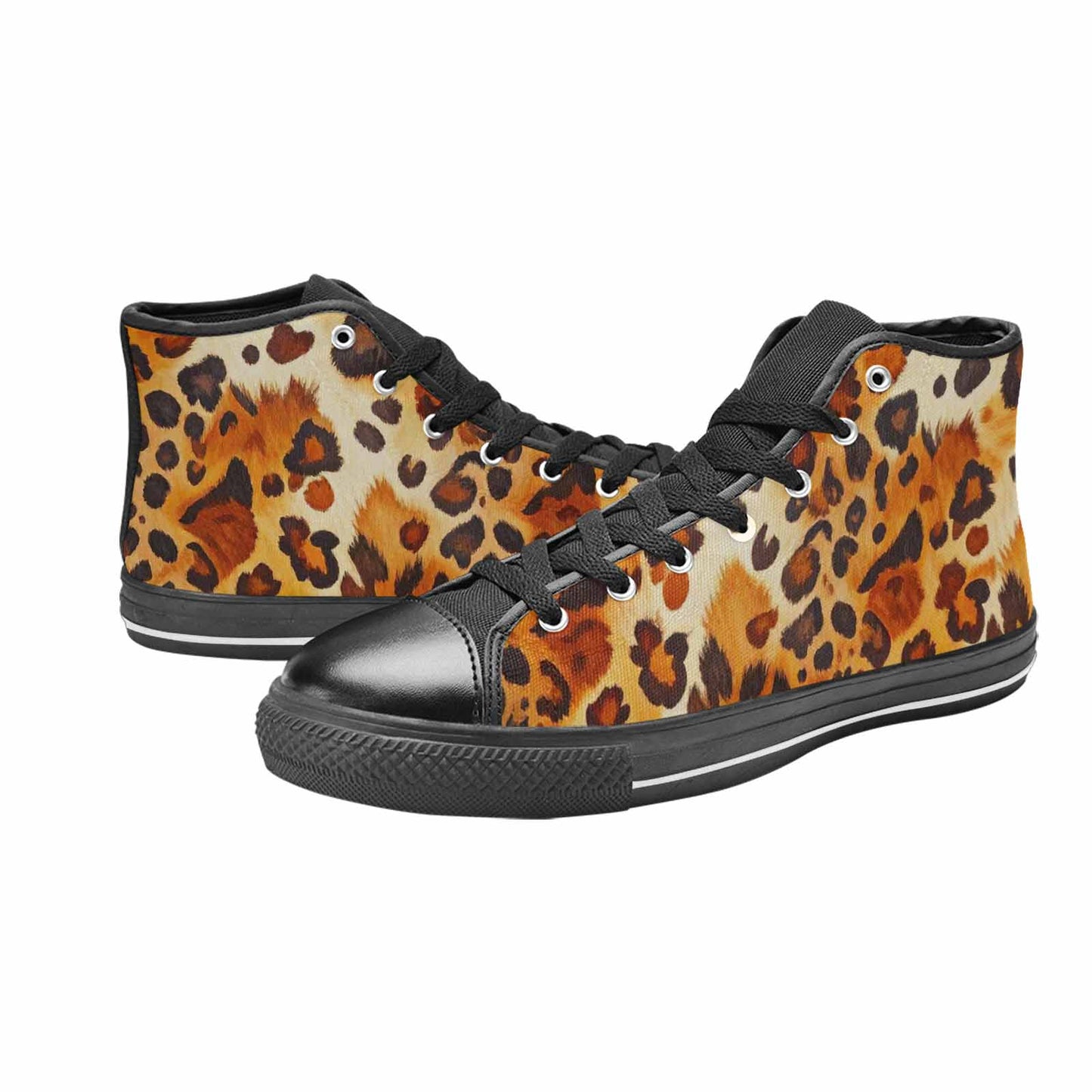 MEN'S Cow Animal Print High Top Canvas Aesthetic Custom Shoes