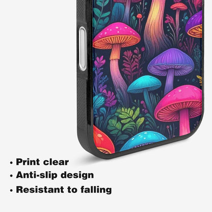 iPhone 16 Plus Case — Mushroom Psychedelic Art Seamless Pattern Vibrant, Custom Printed Phone Case