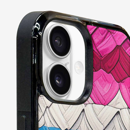 iPhone 16 Case — Genderfluid Flag Color Theme Small Rainbow, Unique Phone Case Design