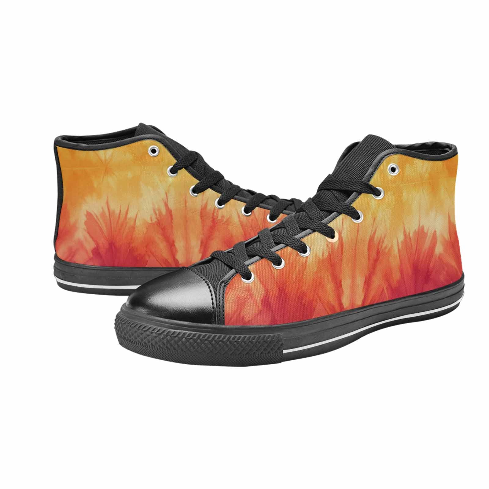 WOMEN'S Ombre Tie Dye Sunset High Top Canvas Y2K Custom Shoes