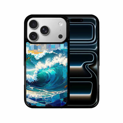 iPhone 17 Pro Case — Wave Crest Splash Wave Crest Watercolor, Customized Protective Case