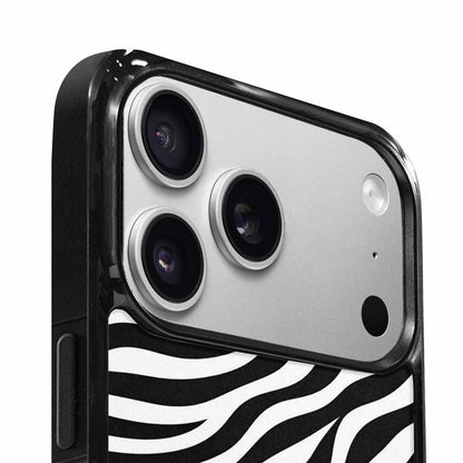 iPhone 17 Pro Max Case — Zebra Print Black White Custom Animal, Customized Protective Case