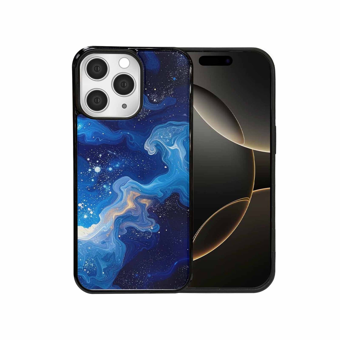iPhone 15 Pro Max Case — Galaxy Art Blue Starfield Small Galaxy, Customized Protective Case