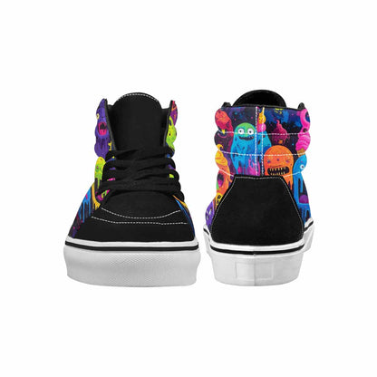 MEN'S Ice Cream Monsters  High Top Canvas Neon Fantasy Custom Shoes