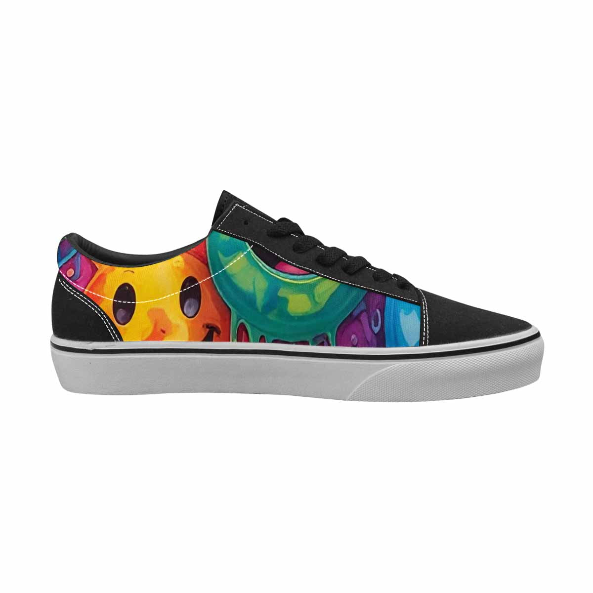 WOMEN'S Smiley Facessmiley Faces  Lace-Up Canvas Aesthetic Shoes
