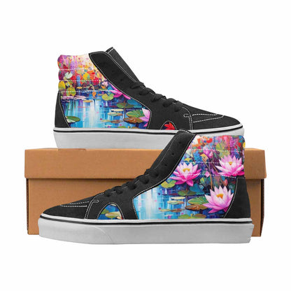 WOMEN'S Monet Full Color High Top Canvas Made To Order Vivid Customized Sneakers