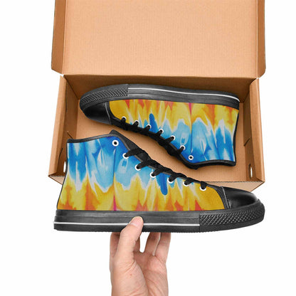 MEN'S Tie Dye Drip High Top Canvas Aesthetic Shoes