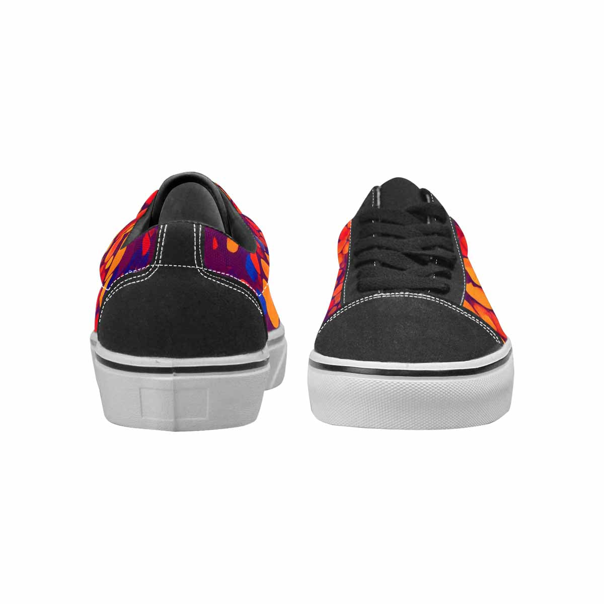MEN'S Dark Snake Print Canvas Lace-Up Y2K Shoes