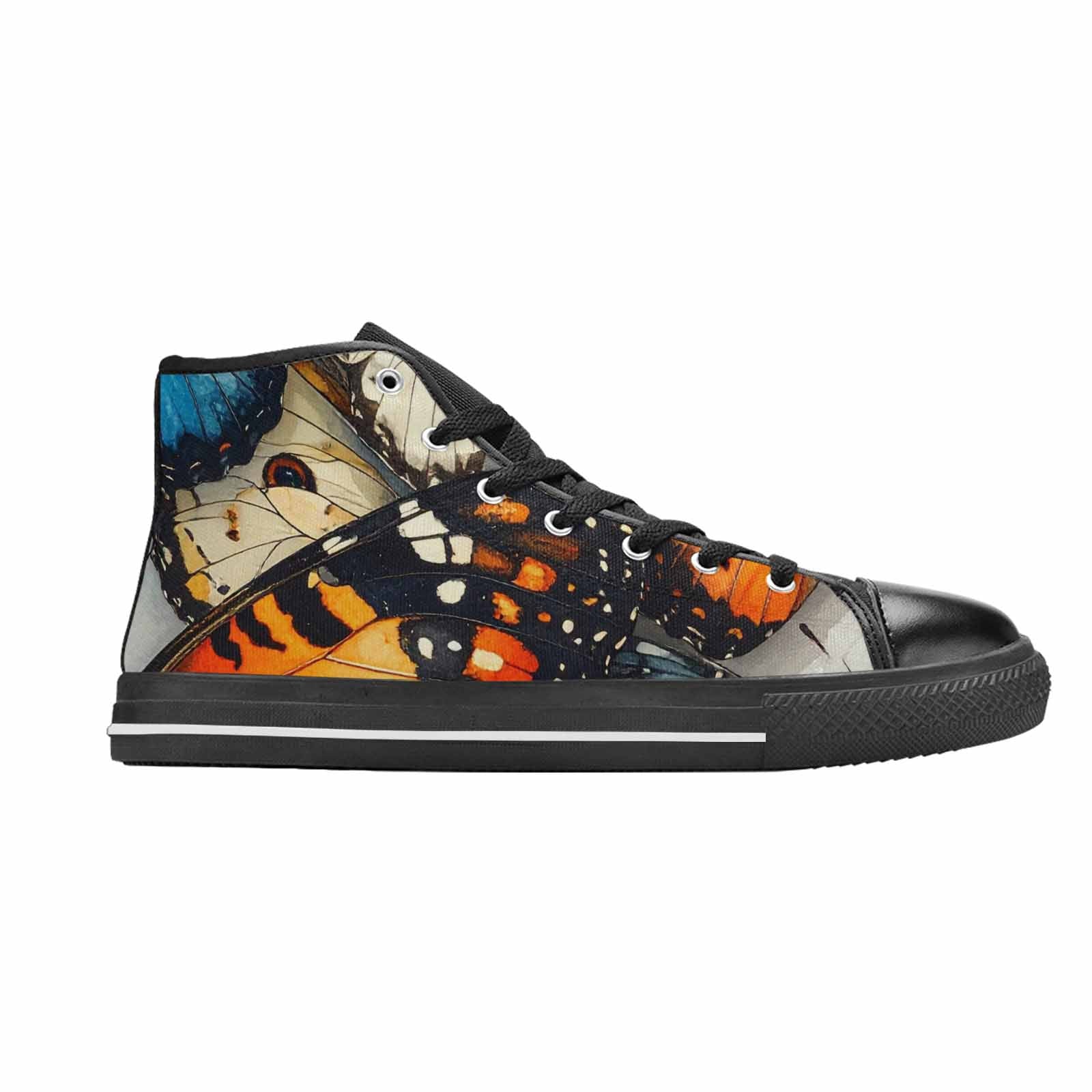 MEN'S Butterfly Wing High Top Canvas Neon Fantasy Shoes