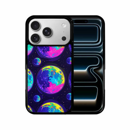 iPhone 17 Pro Case — Neon Winter Moon Seamless Cartoon Cute, Custom Made Phone Cover