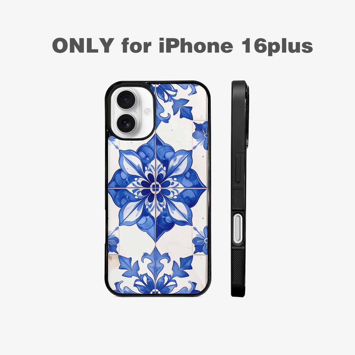iPhone 16 Plus Case — Mexican Talavera Tile Pattern Floral Geometric, Custom Printed Phone Case