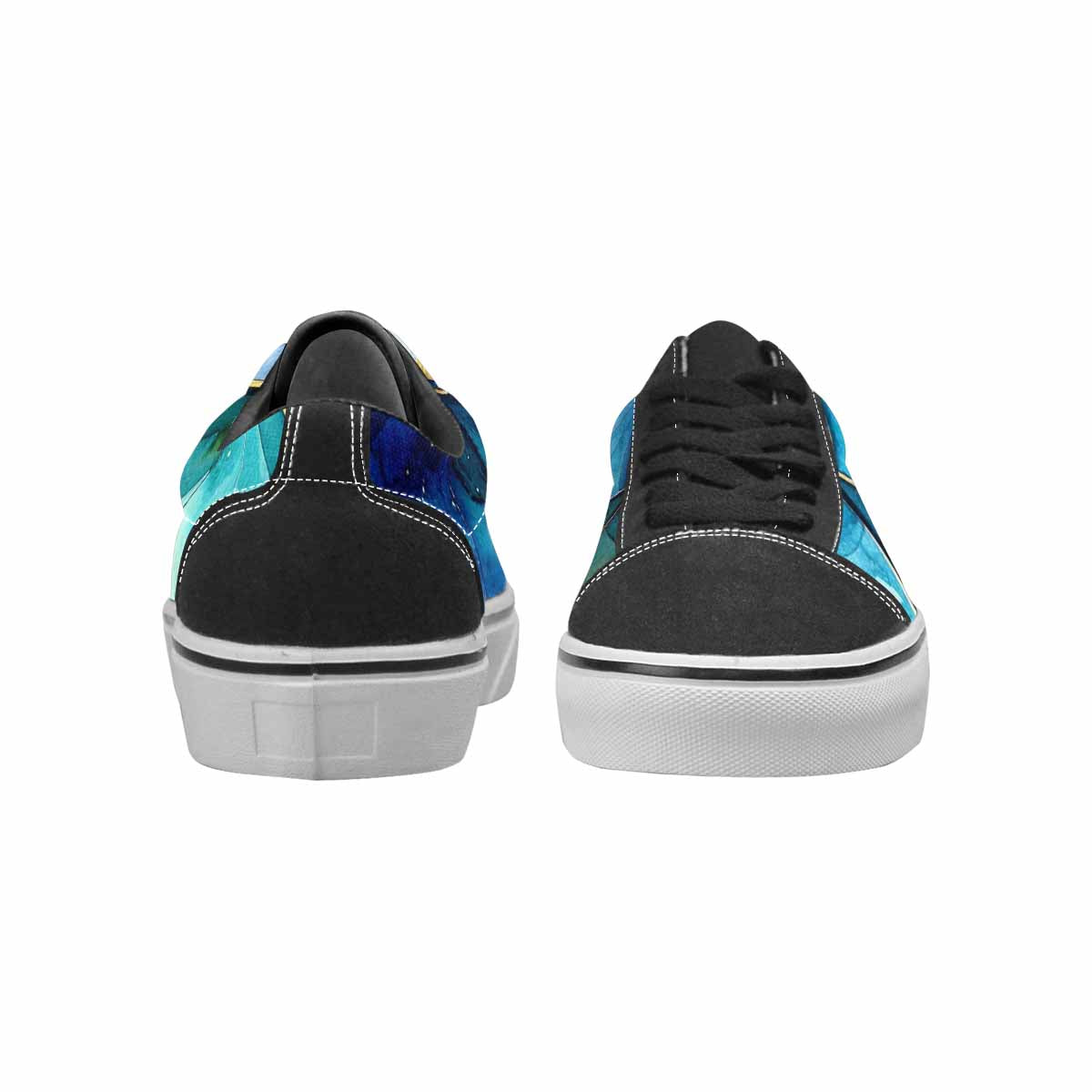MEN'S Mermaid Scale Canvas Lace-Up Wallpaper Art Sneakers