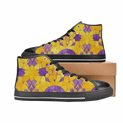 MEN'S Intersex Flag Color High Top Canvas Aesthetic Sneakers