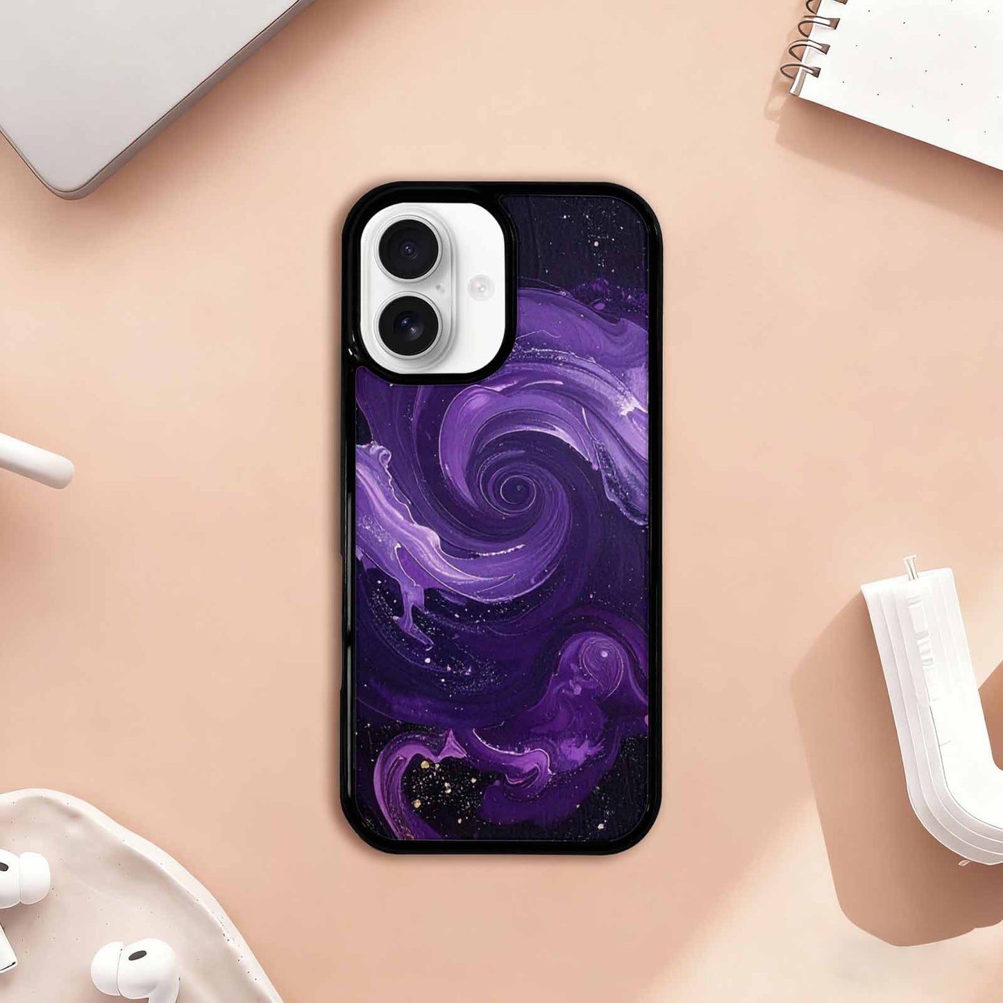 iPhone 17 Case — Seamless Repeating Pattern Of Galaxy Space, Custom Phone Case