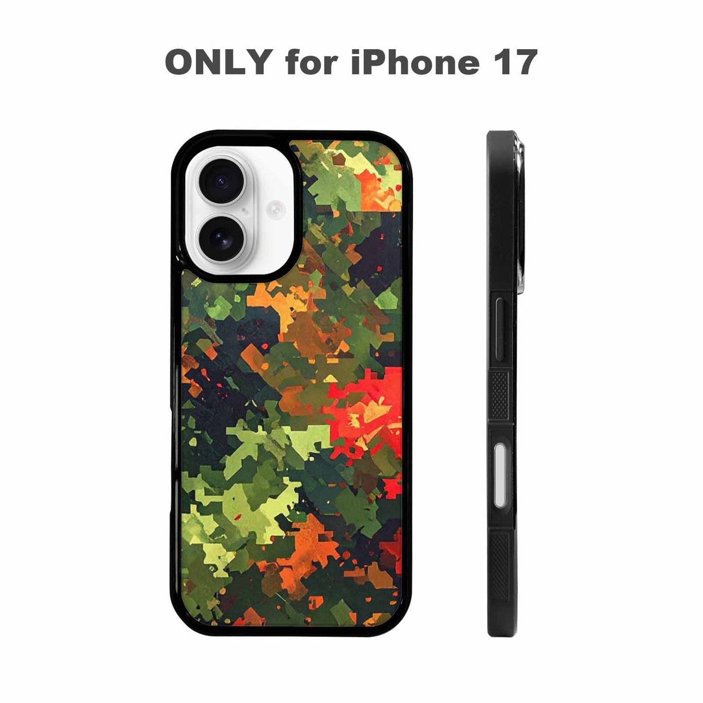 iPhone 17 Case — Small Military Camouflage Blotch Camo, Custom Made Phone Cover
