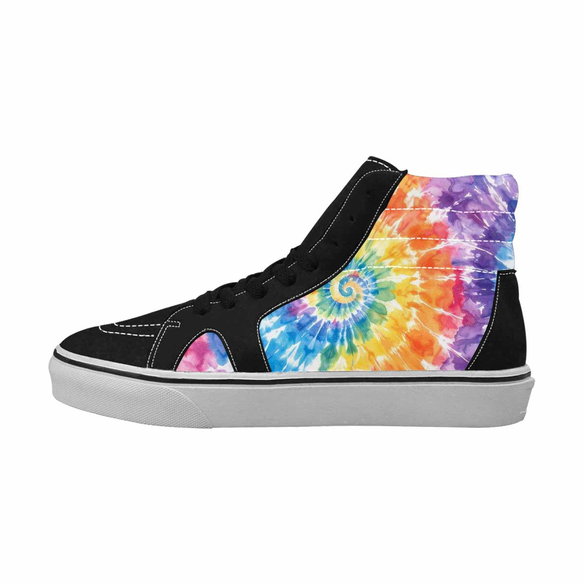 WOMEN'S Tie Dye Swirl High Top Canvas Aesthetic Sneakers