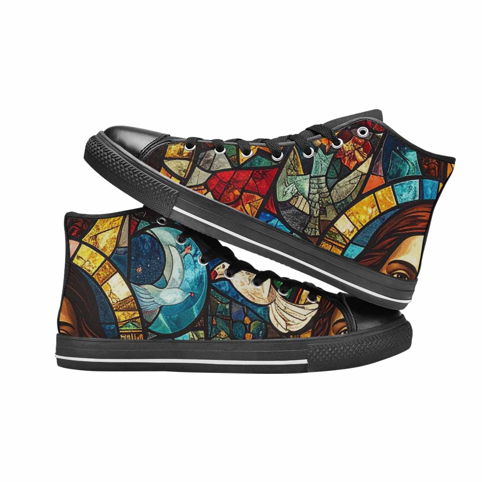 MEN'S Jesus Face Small High Top Canvas Vivid Shoes