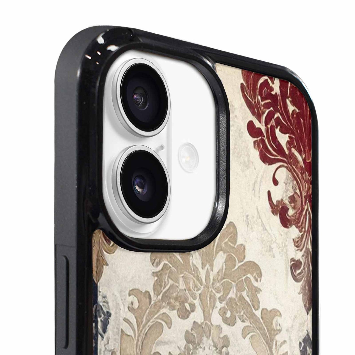iPhone 17 Case — Small Damask Ornamental Wallpaper Original Art, Custom Print Case Cover