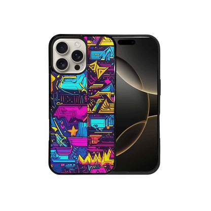 iPhone 16 Pro Max Case — 80s Retro Motif 80s Retro Motifs, Custom Designed Case Cover