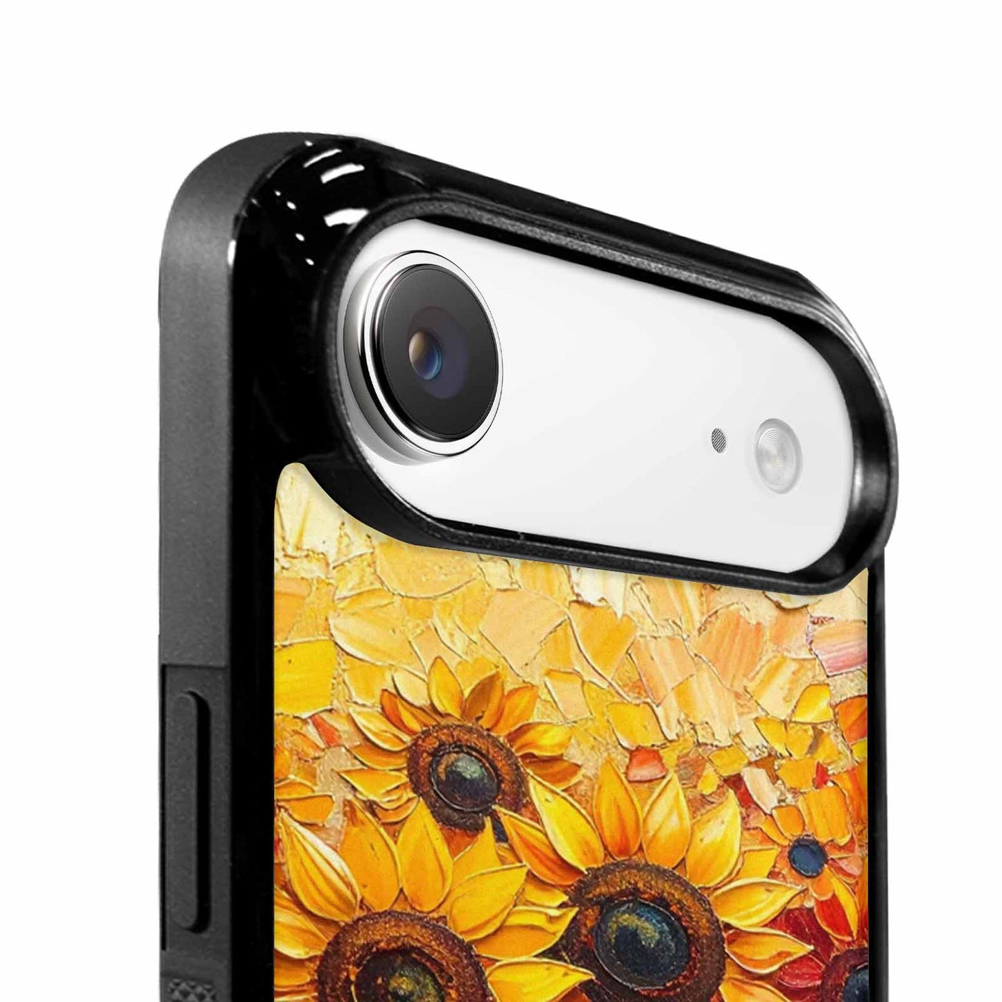 iPhone 17 Air Case — Impressionist Sunflower Brushstroke Pattern Hundreds Floral, Custom Art Phone Cover