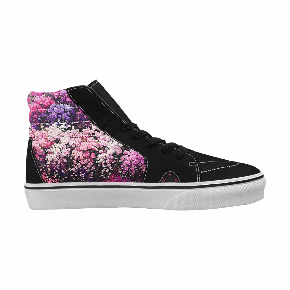 MEN'S Cherry Blossom Branch Cherry High Top Canvas Wallpaper Art Sneakers