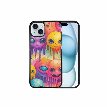 iPhone 15 Plus Case — Aliens Tie Dyemelting Aliens P, Custom Designed Case Cover