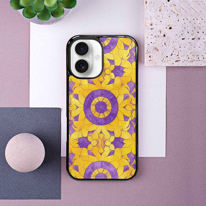iPhone 16 Case — Intersex Flag Color Theme Small Rainbow, Custom Printed Phone Case