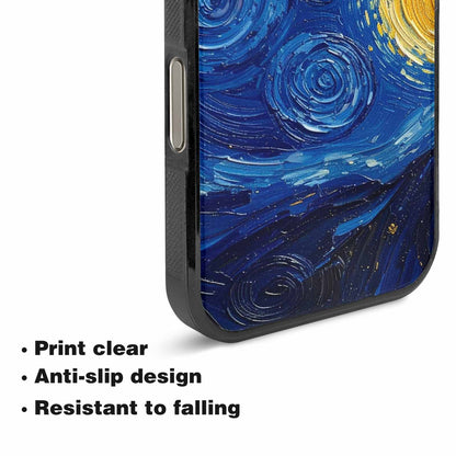 iPhone 16 Pro Case — Swirling Deep Blue Night Sky Filled, Custom Print Case Cover