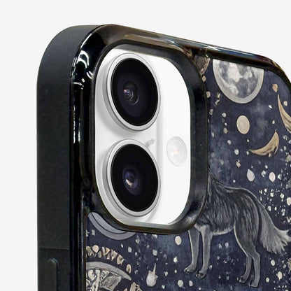 iPhone 16 Case — Wolves Everywhere Collage Overlap Small Wolf, Unique Phone Case Design