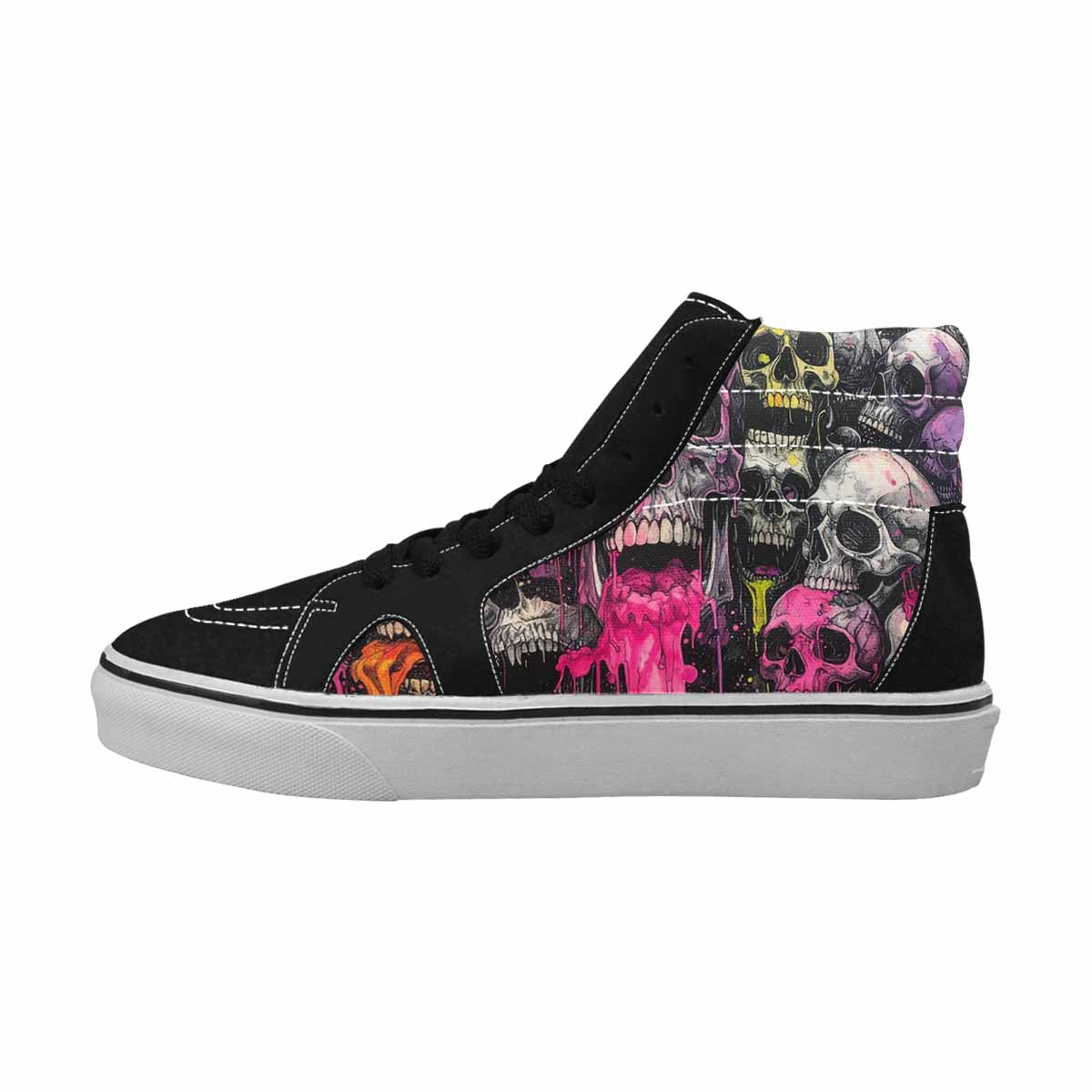 MEN'S Rainbow From Skull S High Top Canvas Surreal Shoes