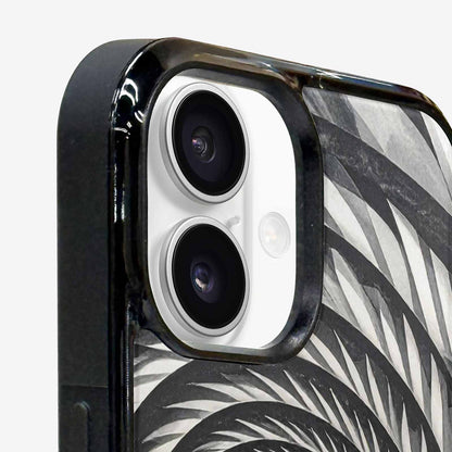iPhone 16 Case — Hypnotic Spiral Optical Illusion Motif High, Custom Designed Case Cover