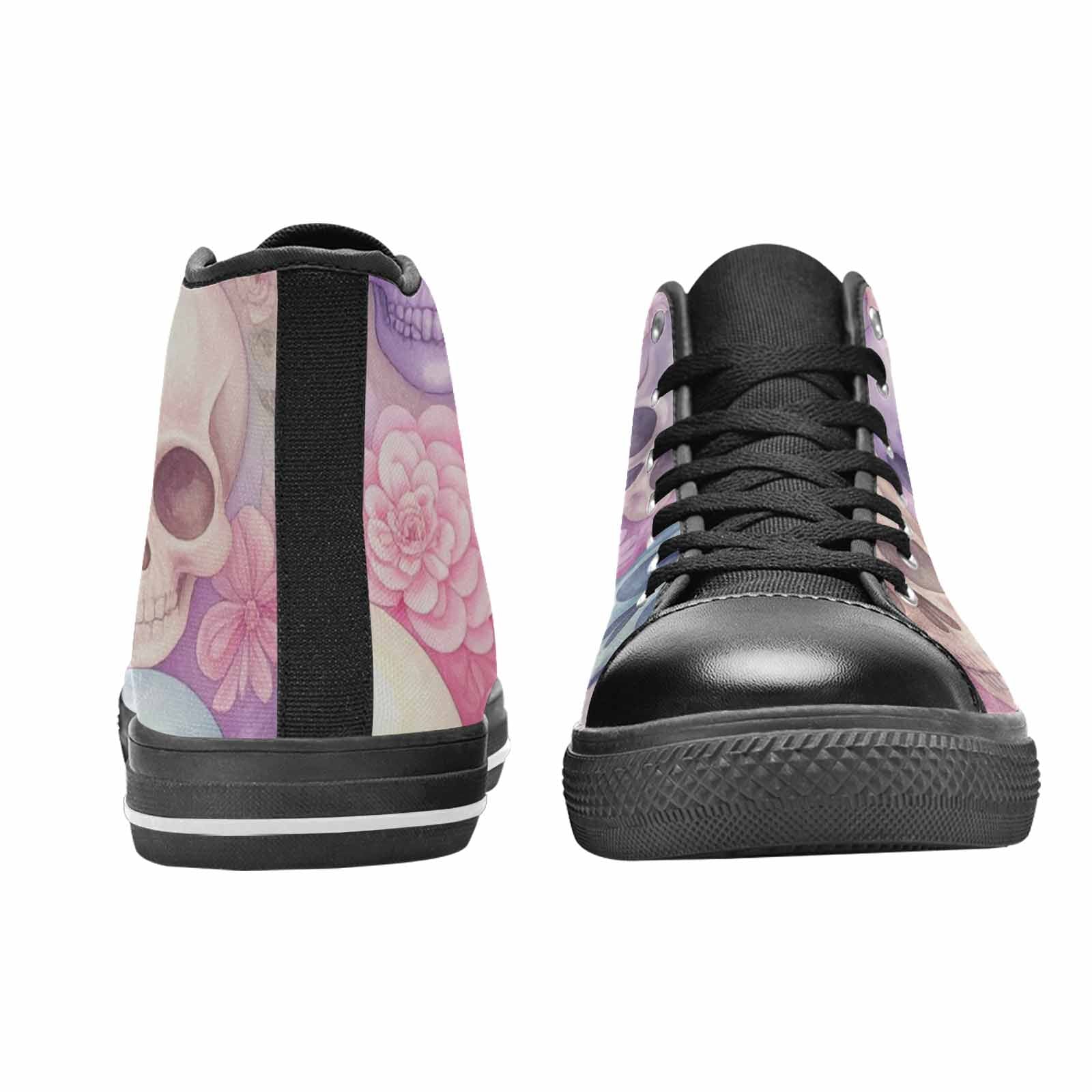 MEN'S Skulls - Pastel High Top Canvas Neon Fantasy Sneakers