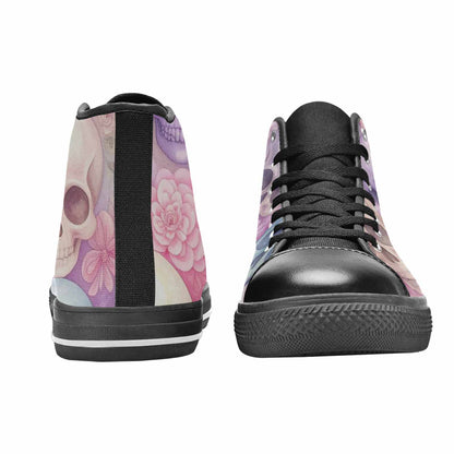 MEN'S Skulls - Pastel High Top Canvas Neon Fantasy Sneakers