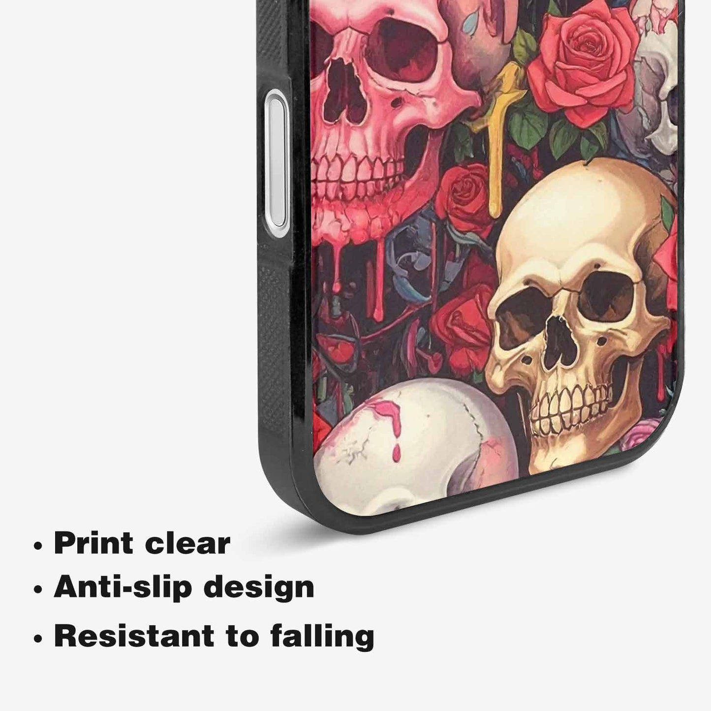 iPhone 16 Plus Case — Skulls And Roses Skulls And Roses, Unique Phone Case Design