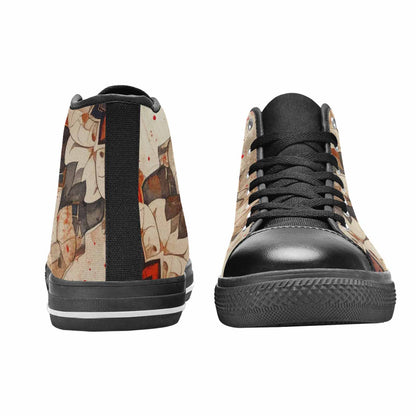 WOMEN'S Mandala High Top Canvas Dark Academia Custom Sneakers