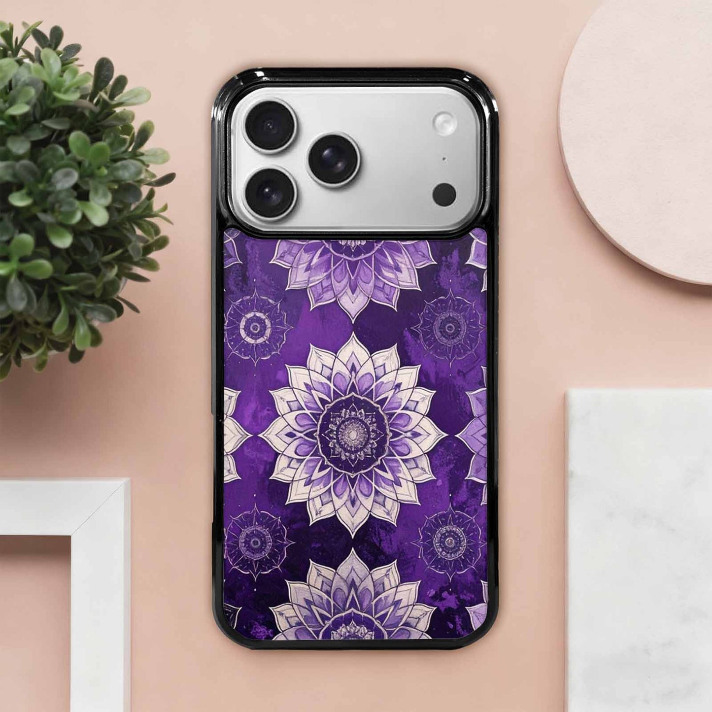 iPhone 17 Pro Max Case — Small Mandala Pattern, Randomly Floral, Customized Protective Case