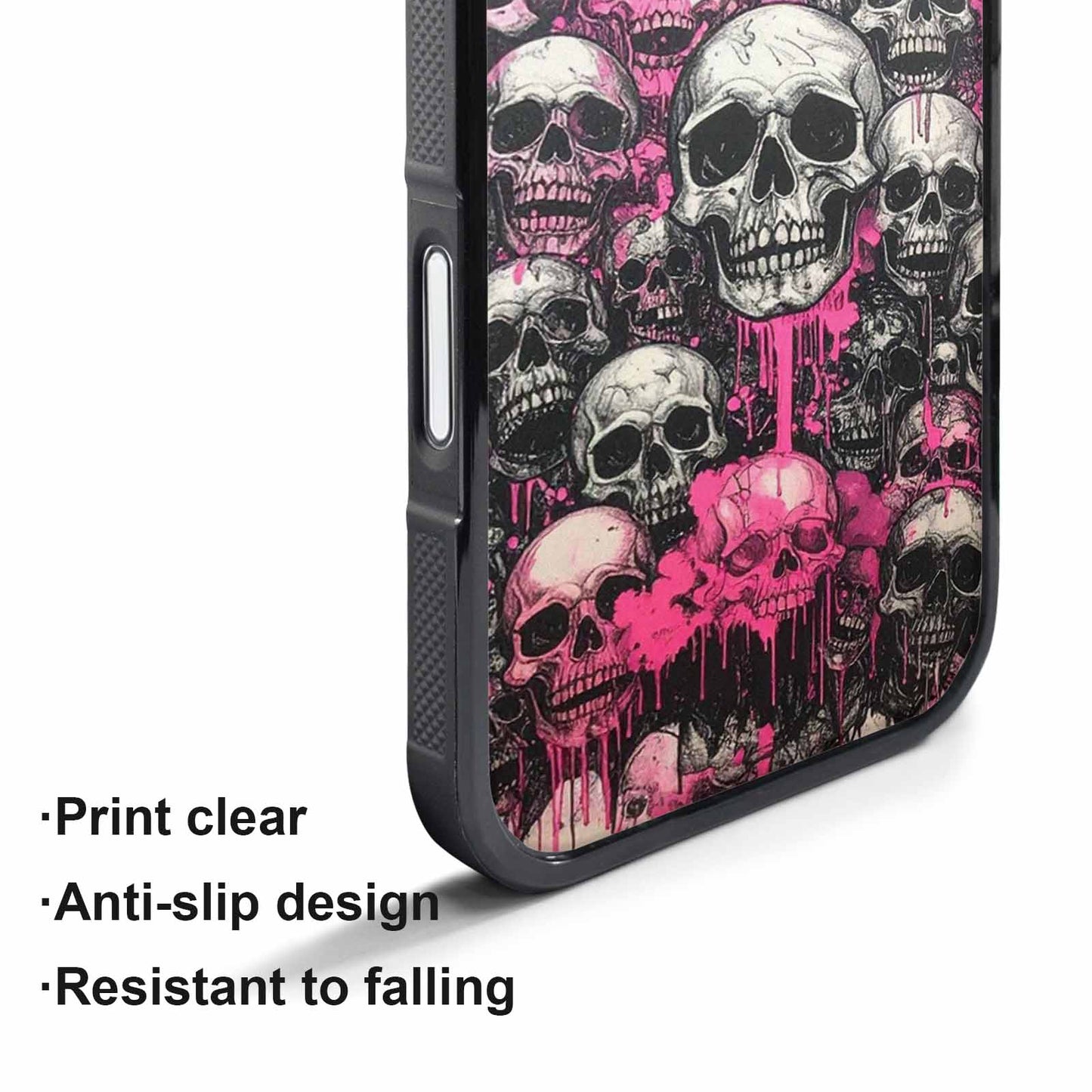 iPhone 17 Pro Case — Black Pink Ink Rainbow From Gothic, Customized Protective Case