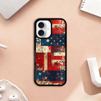 iPhone 17 Case — Small American Flag Stars Galaxy Space, Custom Designed Case Cover