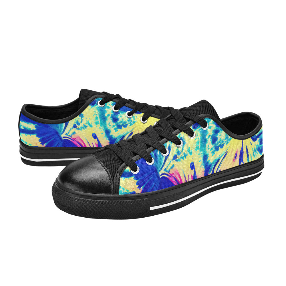 WOMEN'S Tie Dye Splash Retro Canvas Vivid Custom Sneakers